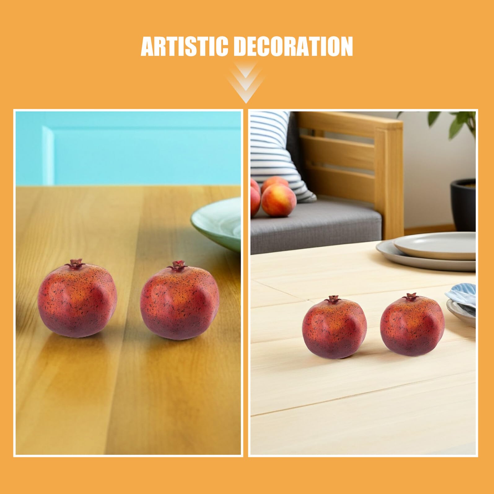 Herbst Mottoparty Granatapfel Ornament 6 Stück aus Weighted Foam