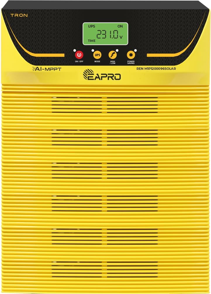 EAPRO TRON-1200096 Solar Inverter | AI-MPPT Technology | FHUPS0630X0-10KVA-96V-105A MPPT GT-C | Advanced Pure Sine Wave Technology | Interactive Multicolor LCD Display | BIS Approved-image-36
