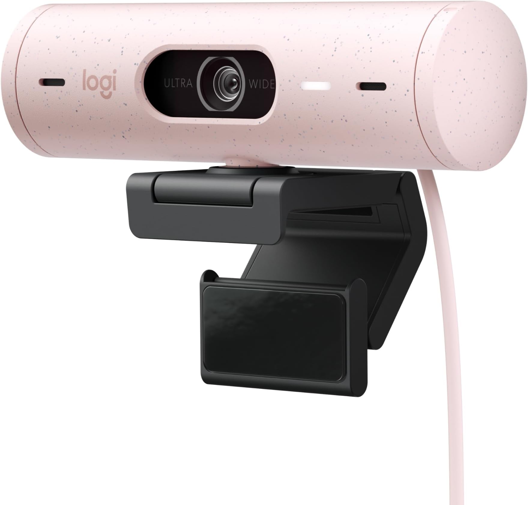 Brio 500 Full HD webcam, auto framing, Show Mode, noise reducing mics, privacy shutter, USB-C, streaming & video calling - Microsoft Teams, Google Meet, Zoom, PC/Mac - Pink