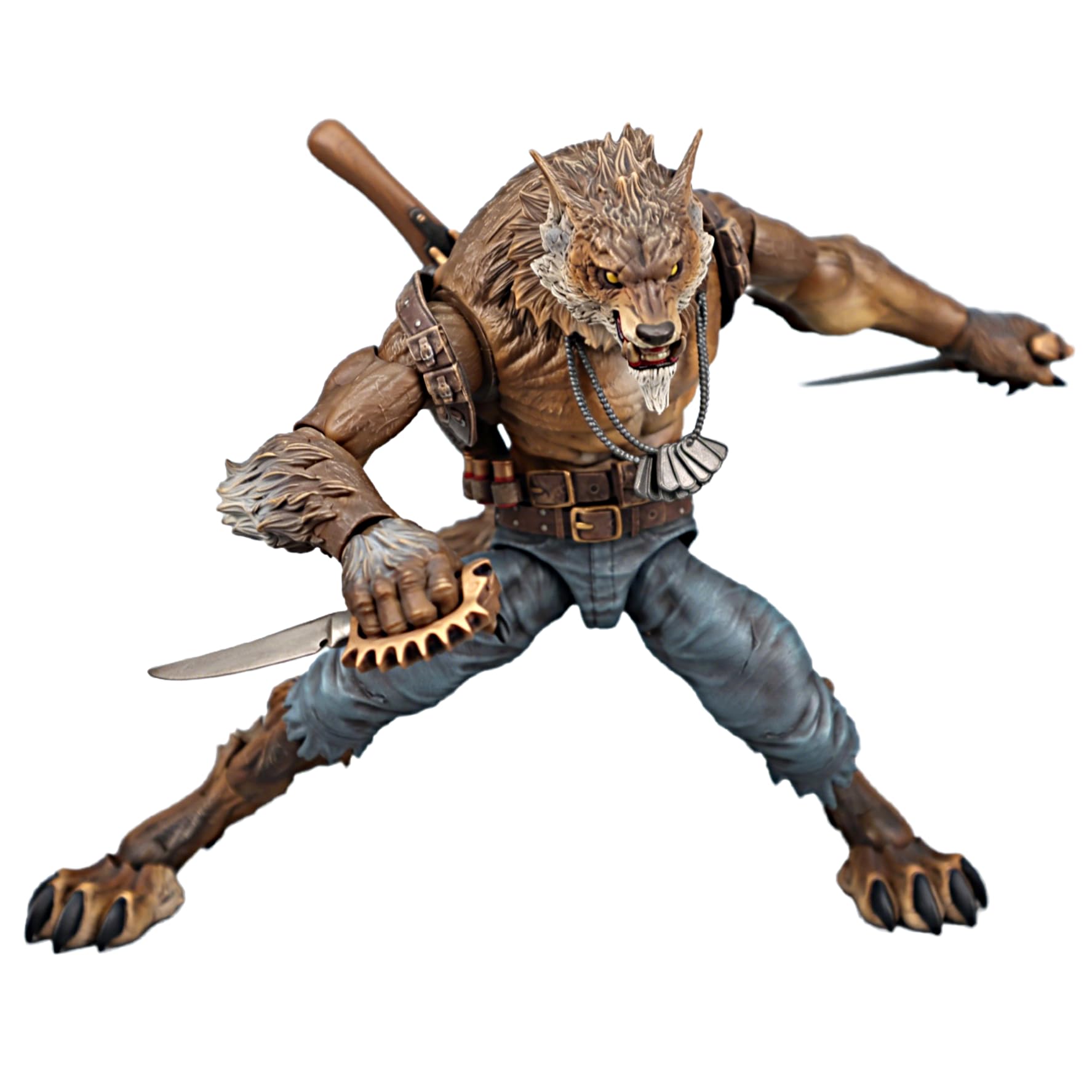 TOYVERSE 1/12 Veteran William Wolf Man Actionfigur, 21 cm, 3 Formen wechselbar, für Erwachsene und Sammler, ab 15 Jahren