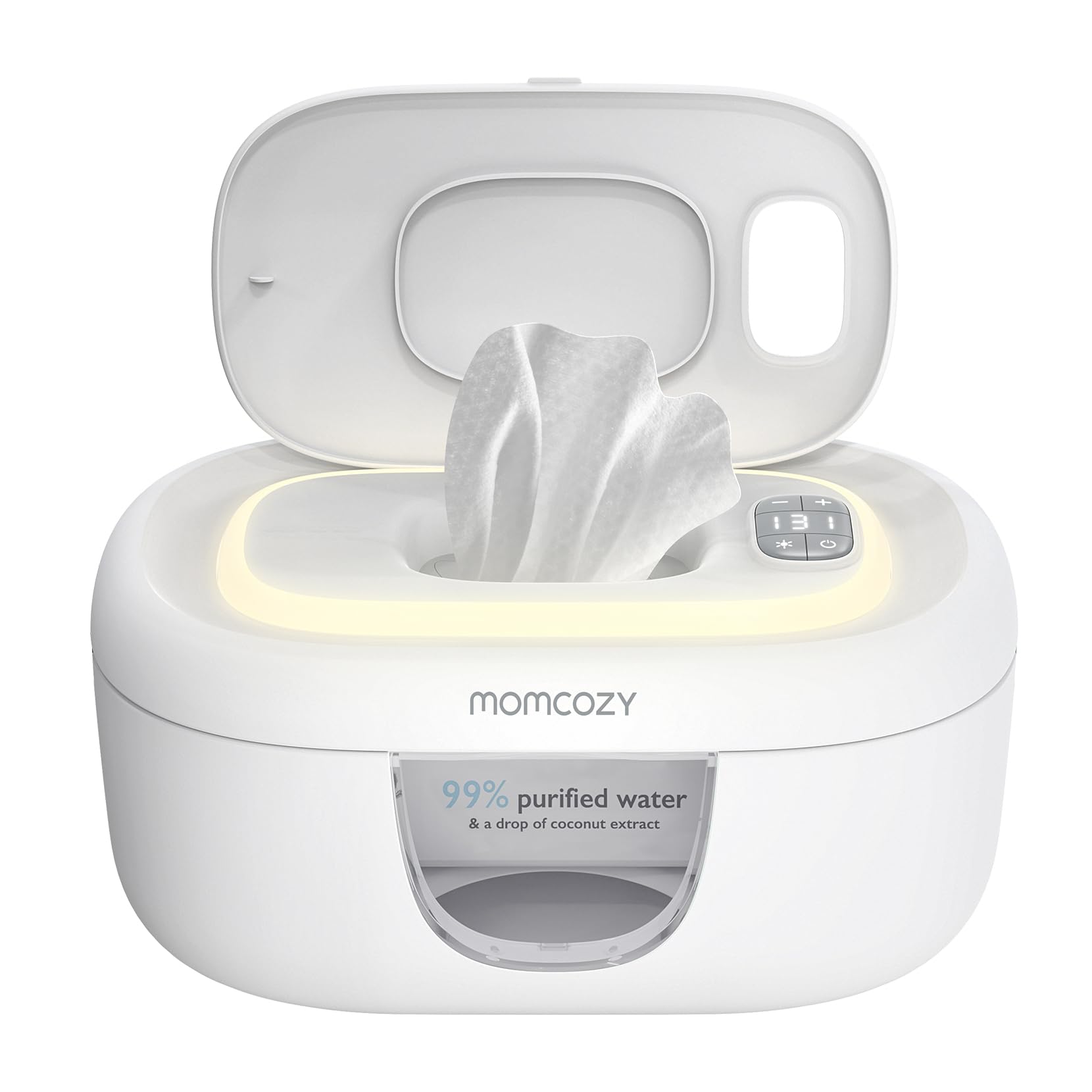 Photo 1 of Momcozy Baby Wipe Warmer, Innovative Spring Design, Large Capacity Wipes Dispenser for 60-80pcs, Fast & Even Heating, 4 Modes of Temperature Heating Control, Diaper Wipe Warmer with Night Light, Grey