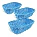Colorbasket 31404-102 Hand Woven Waterproof Rectangular Basket, Dark Blue, Set of 3