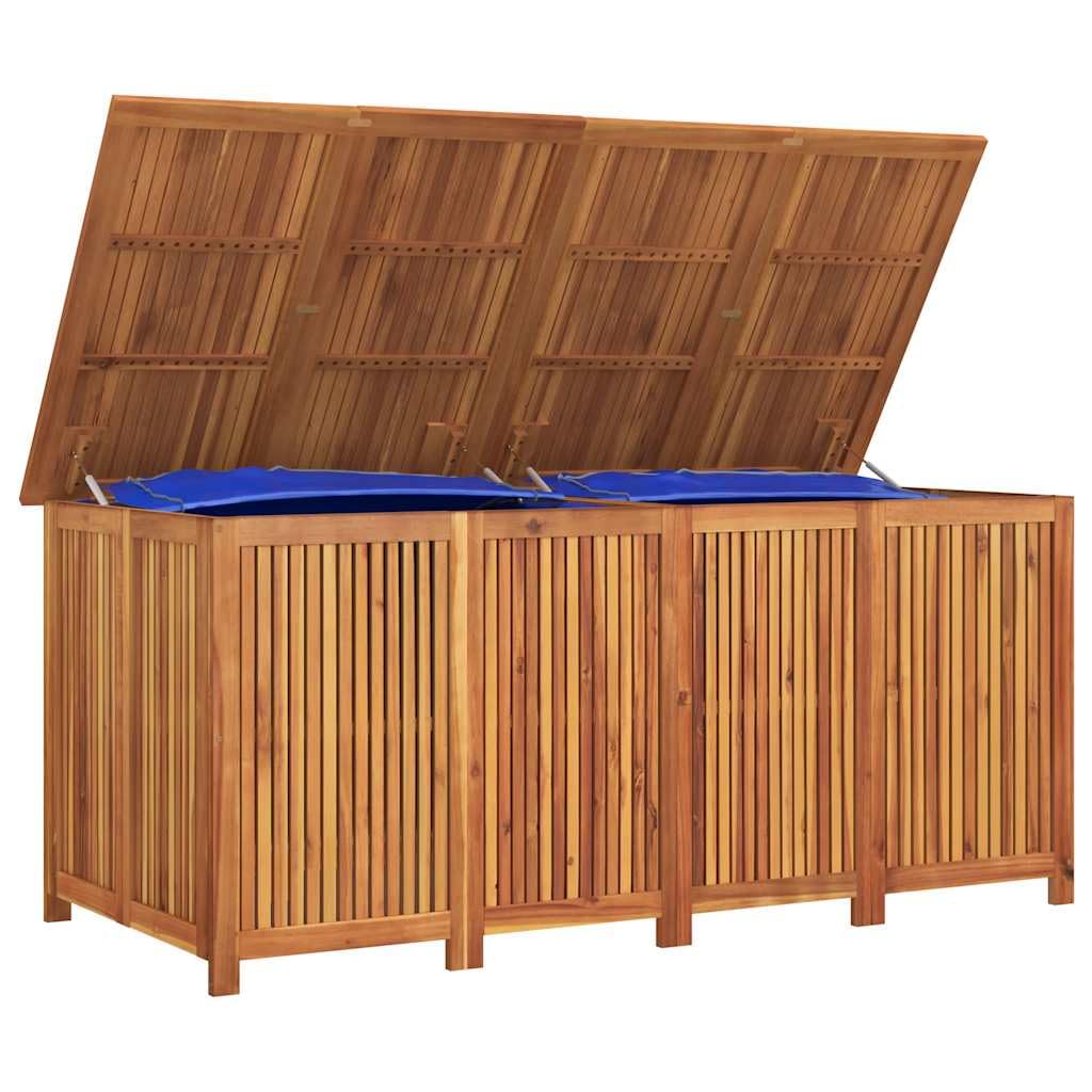 vidaXL Caja de almacenaje de jardín Madera Maciza Acacia 200x80x75 cm, Muebles de jardín, Caja de almacenaje de Exterior, Cofre de Herramientas