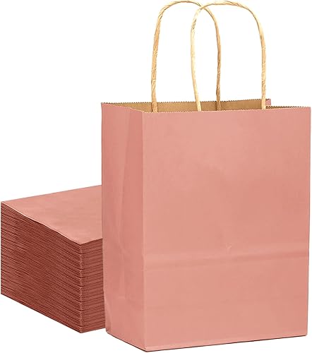 Miniatura 11 de qiqee Bolsas de papel kraft grandes con asas de 13 x 10 x 5 pulgadas, 32 bolsas de papel de regalo, bolsas de color sólido negras (tamaño grande)