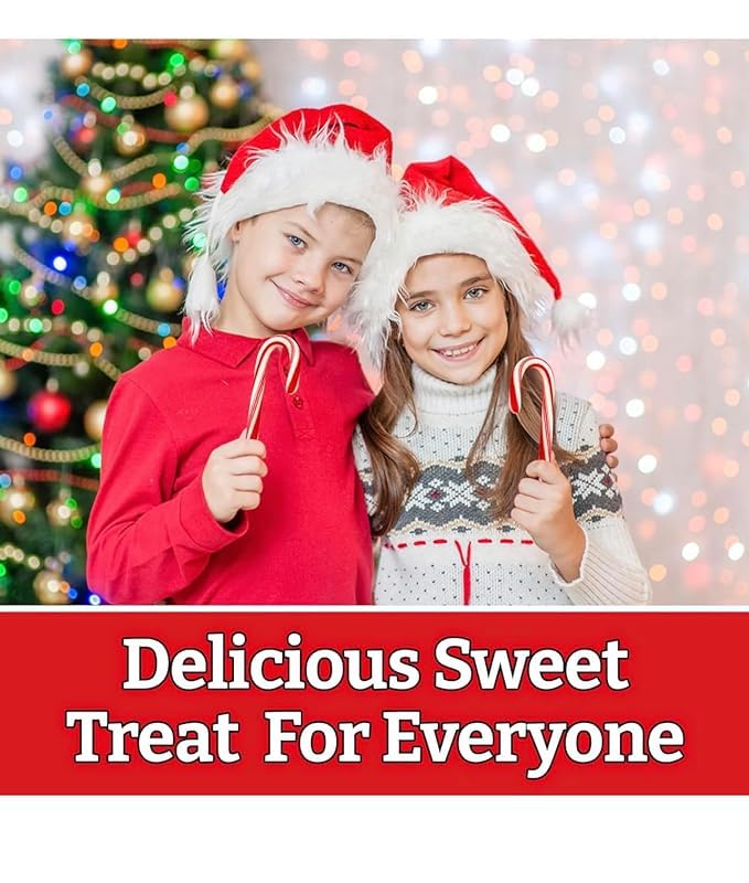 MINI CANDY CANES (1000 MINI CANDY CANES) | Mini Candy Canes Peppermint Flavored | Red & White Stripes - Individually Wrapped Gift Pack | Holiday Candy for Christmas, Santa Parade, ThanksGiving, Holidays