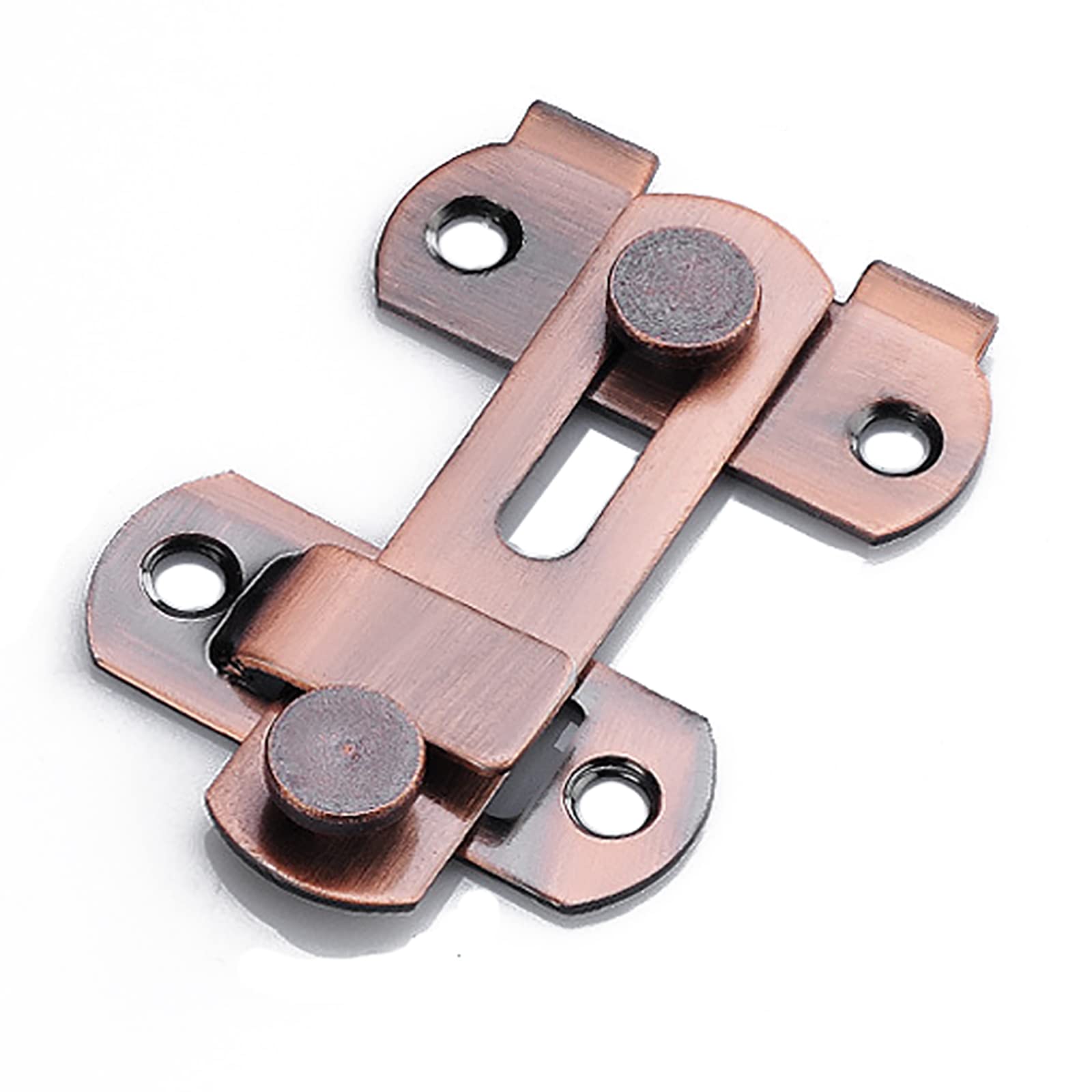 Ndlhxkfrp L Red Patina Rotate Bolt Latch Lock, Stainless Steel 180 Degree Slide Bolt Door Gate Latch Multicolor For Cabinet Doors(L Red Patina)