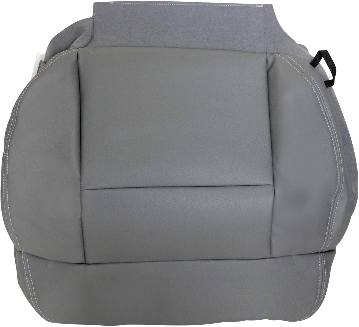 SecosAutoparts Passenger Side Bottom Replacement Leather Seat Cover Med Flint Gray Compatible with Ford F-150 2004 2005 2006 2007 2008