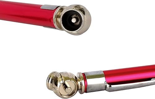 Miniatura 3 de WYNNsky Medidor de neumáticos estilo lápiz de bicicleta 20-120 PSI para uso en camiones, caravanas y neumáticos de bicicleta, color rojo