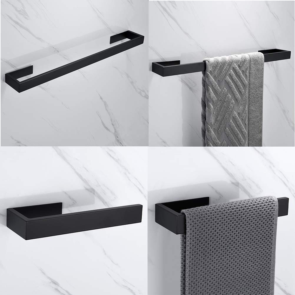 Ganchos autoadhesivos, Ganchos adhesivos for colgar, Portarrollos de papel higiénico autoadhesivo Portarrollos de papel higiénico de baño negro SUS 304 Acero inoxidable Fácil instalación sin taladrar