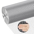 apbgwj 304 Stainless Steel Welded Wire Mesh, 1/2 inch Hardware Cloth, 19 Gauge Chicken Wire Fence Mesh Cage Poultry Garden Plant Support Containment Fence(15.7in×24ft)