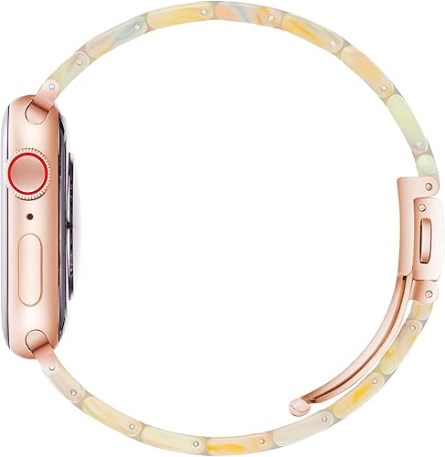 Vista 17 de Correas de resina para iWatch Series Ultra 8 7 Starlight compatibles con Apple Watch Series Ultra 8 7 Series 6 SE 5 4 3 2 1 1.496 in/1.575 in/1.614
