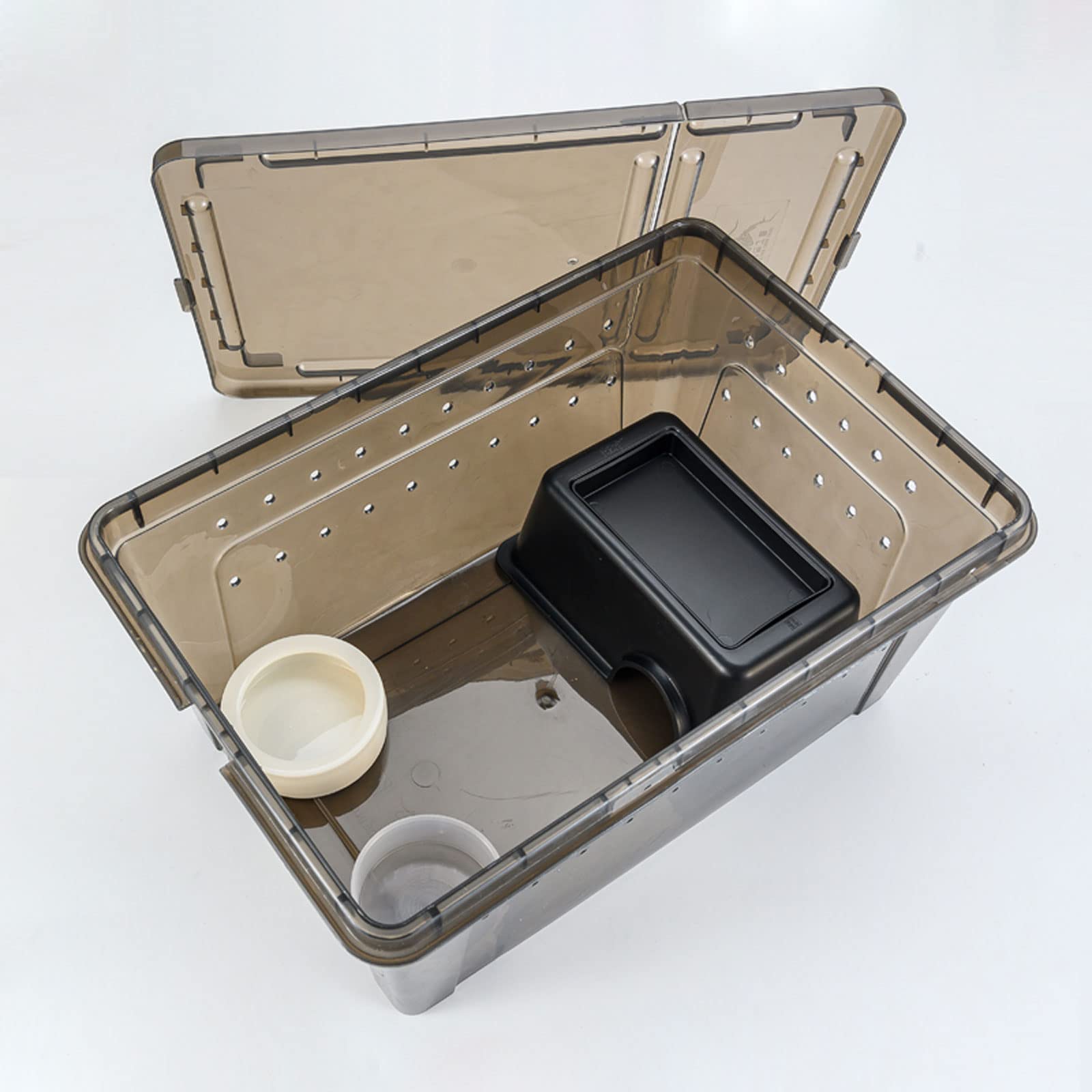 Breeding Box Reptile-Turtle Enclosure-Plastic Storage Case Feeding Hatching Container Transparent Reptile Habitat Terrarium For Spider Scorpion Gecko Insect Snake Lizards Chameleon Turtle Tortoise