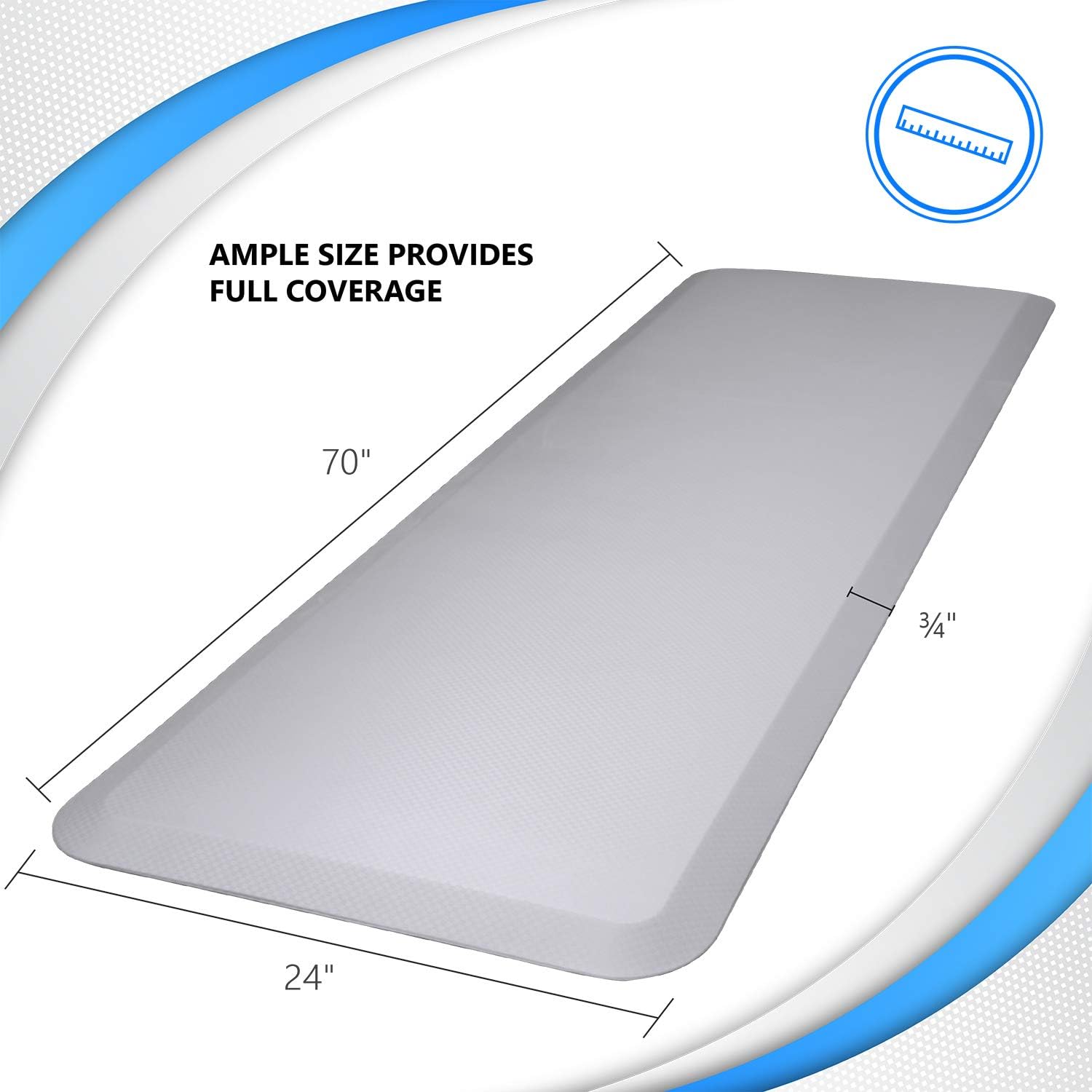 NYOrtho Fall Mat Elderly - 70" x 24" - Protection - Safety Mat Reduces Impact - Anti-Slip Mats Elderly - Bedside Floor - Fallshield - Bed Floor