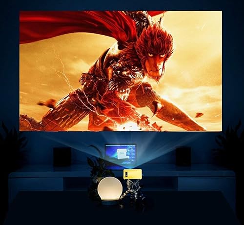 Miniatura 8 de XINKSD YG300 - Proyector de video LED LCD portátil a todo color para niños, película de televisión, juegos de fiesta, entretenimiento al aire libre