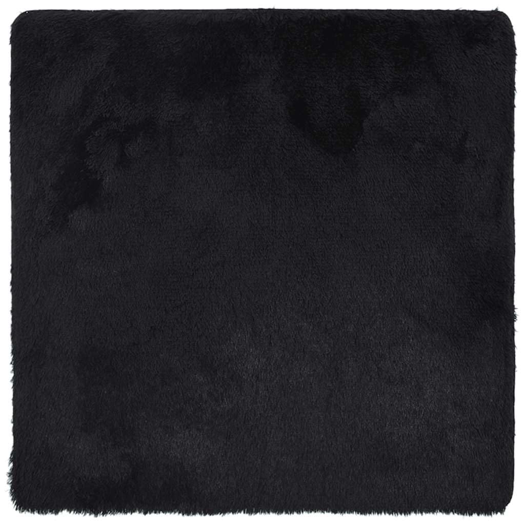 vidaXL Tapis Shaggy à Poils Longs NAVARRA Noir 160x160 cm Polyester