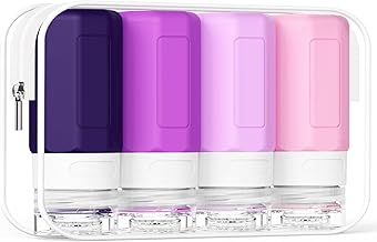 Ruinovate 2 oz Travel Bottles, Small Travel Size Containers, TSA Approved Silicone Travel Toiletries Bottles, Shampoo and ...