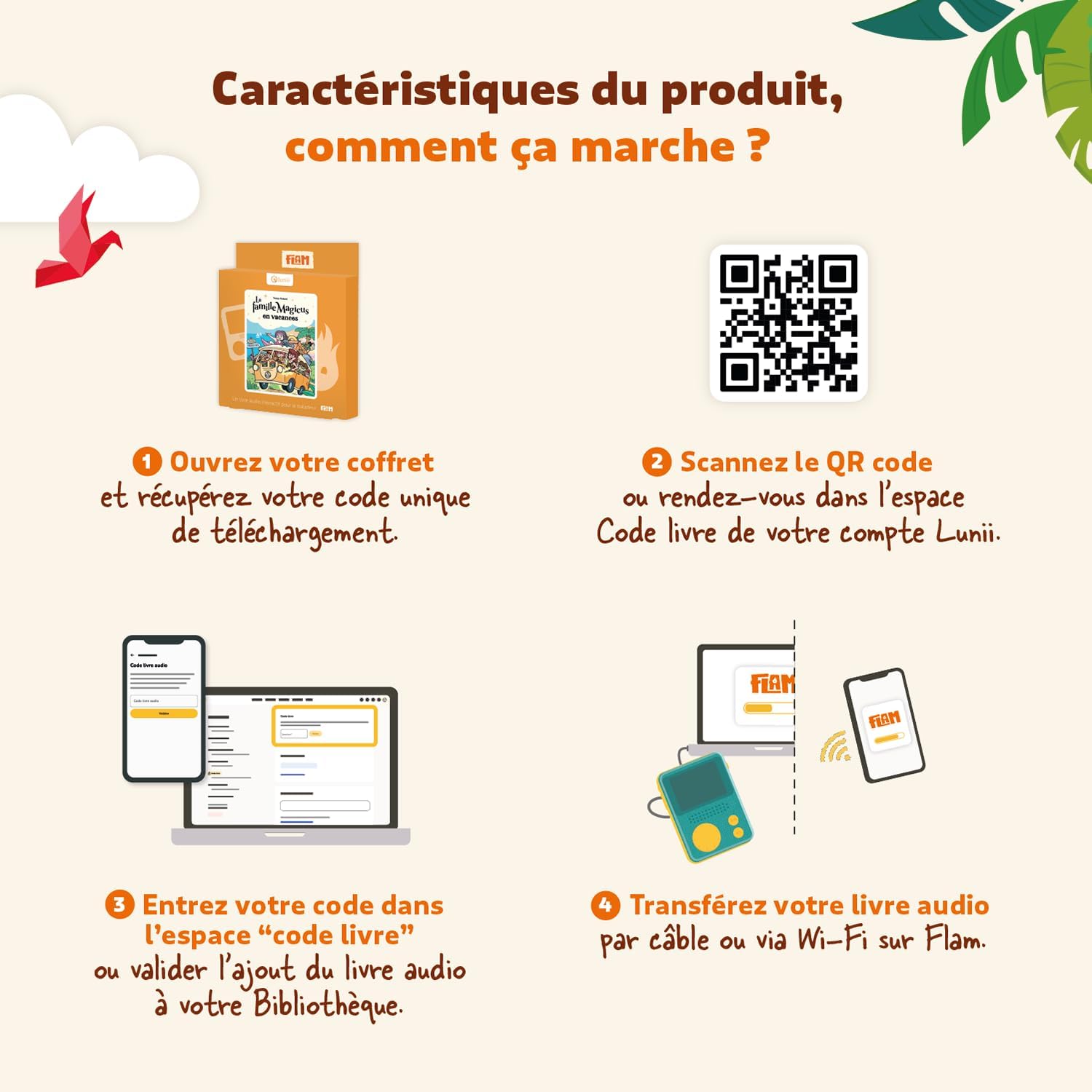 Lunii – Pack 3 Livres Audio interactifs pour Enfant dès 7 Ans – À écouter sur FLAM - Hôtel Fantastique, Les Loups-Garous de Thiercelieux, Les disparus de Valombre – 9h15 d'écoute