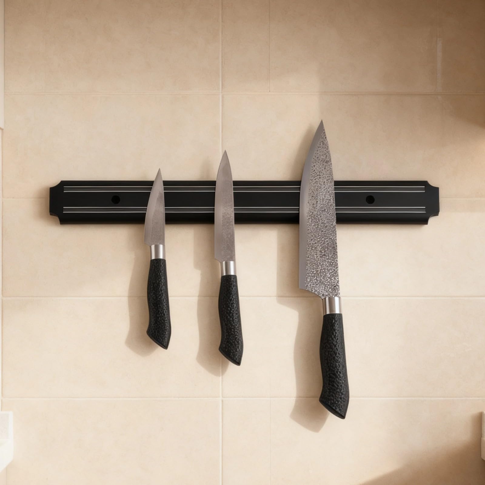 Attachment Force Werkzeughalterleiste, 4 Stück, 33 cm, Grill-Werkzeugständer, Kunststoff, schwarz, Küchenzubehör, mit Schrauben