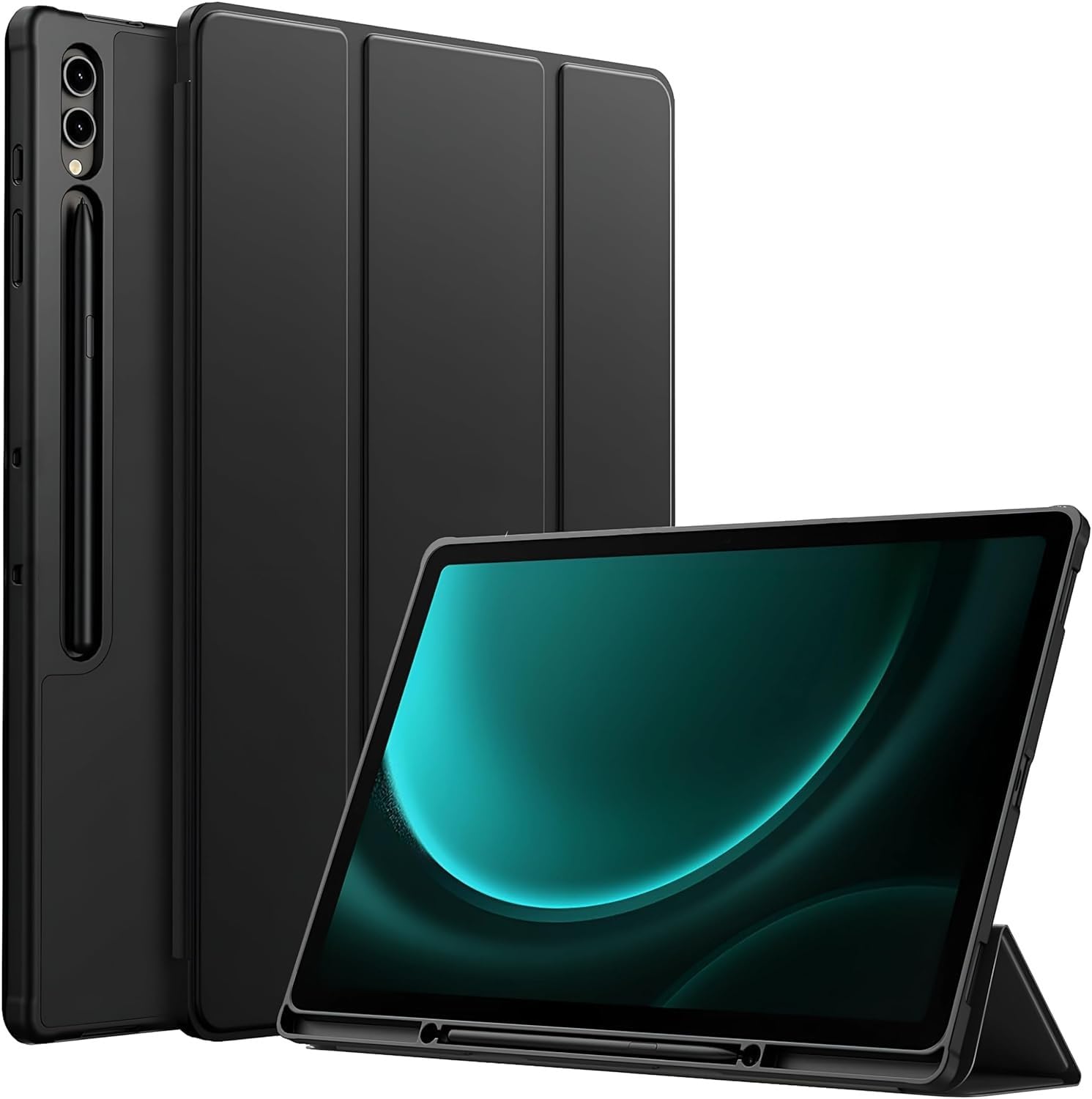 ProElite Cover for Galaxy Tab S7 FE/S7+/S8+ 12.4" Cover, Soft Flexible Flip Case Cover with S Pen Holder for Galaxy Tab S7 FE/S7 Plus/S8 Plus 12.4 inch, Support Auto Sleep Wake, [Recoil Series]- Black (B0CWCVG8Q2) Amazon Price History, Amazon Price Tracker