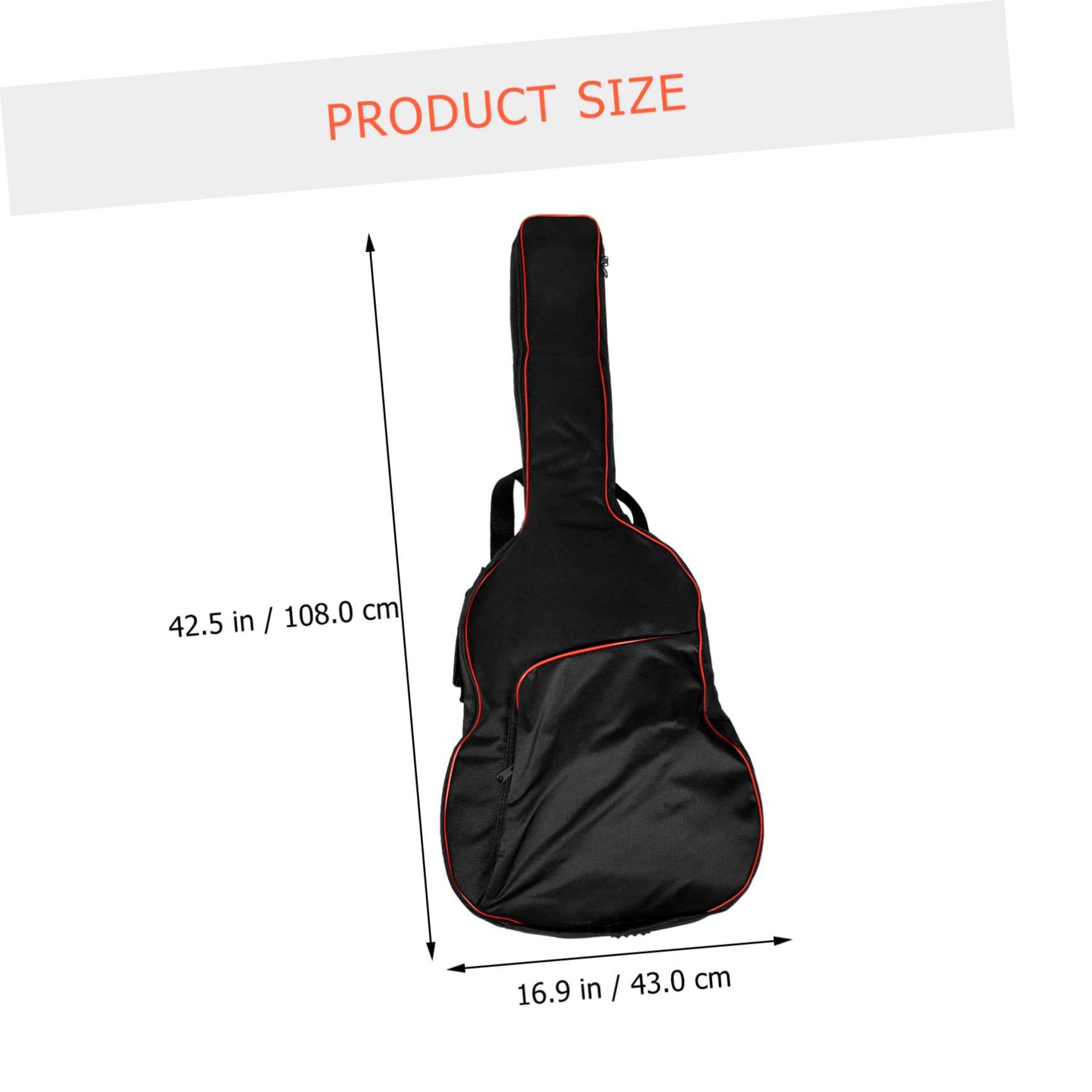 ibasenice Paquet de Transport pour Guitare Acoustique 41 Pouces en Tissu Oxford Étanche Poche Supplémentaire pour Performance en Extérieur
