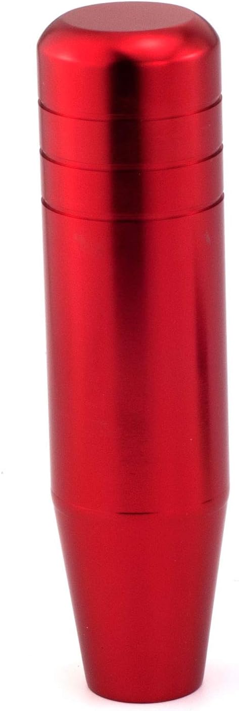 Thruifo 5.12" Weighted Gear Knob Shifter Handle, Aluminum Alloy Car Stick Shift Handle Fit Most Manual Automatic Transmissions, Red