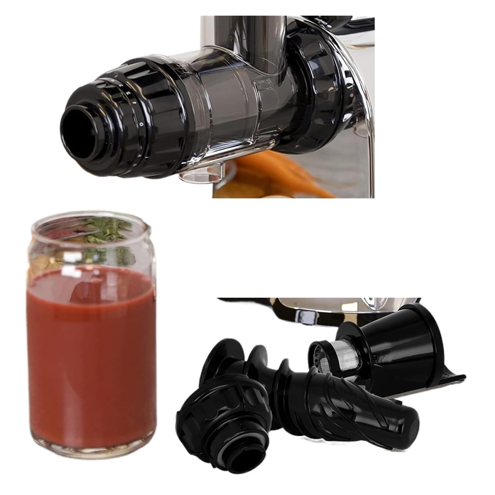 Tapa De Extremo De Barrena De Jugo Y Pantalla De Jugo, Compatible Con Omega, Piezas De Repuesto Del Cuerpo Del Exprimidor NC900HDC NC800HDS 8006 8005 8004 8003