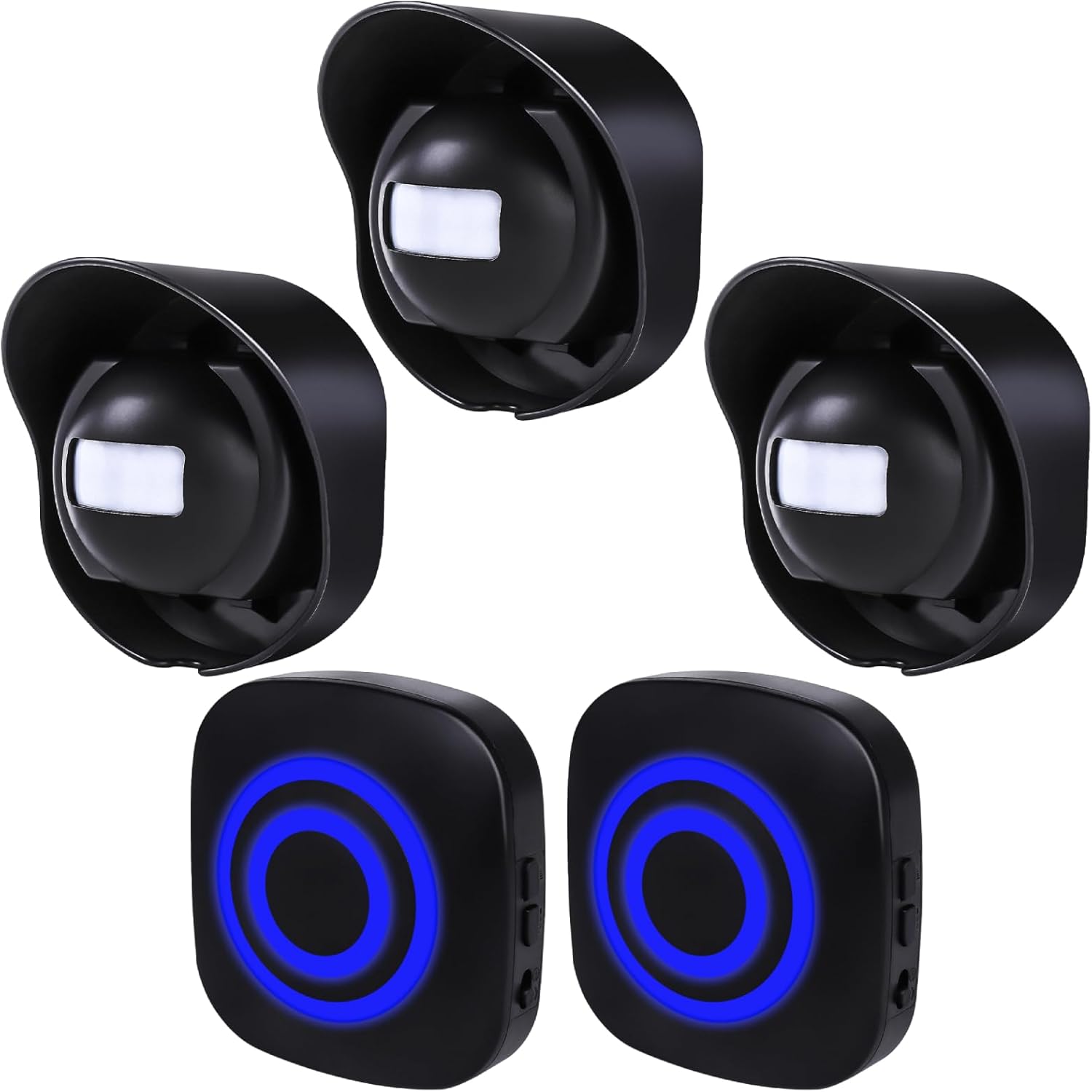 328ft Range Wireless Driveway Alarm Outside Weather Resistant Motion Sensor Alarm Security Alert-Protect Outdoor/Indoor Property-2 Receiver and 3 PIR Motion Detector-38 Chimes