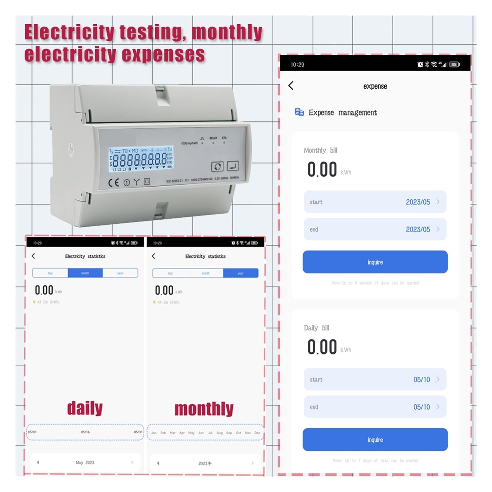 Tuya WiFi ZigBee Trójfazowy Dwukierunkowy Licznik Energii Monitor KWh Z 3-częściowym Transformatorem Typu Split CT(ZigBee,200A)