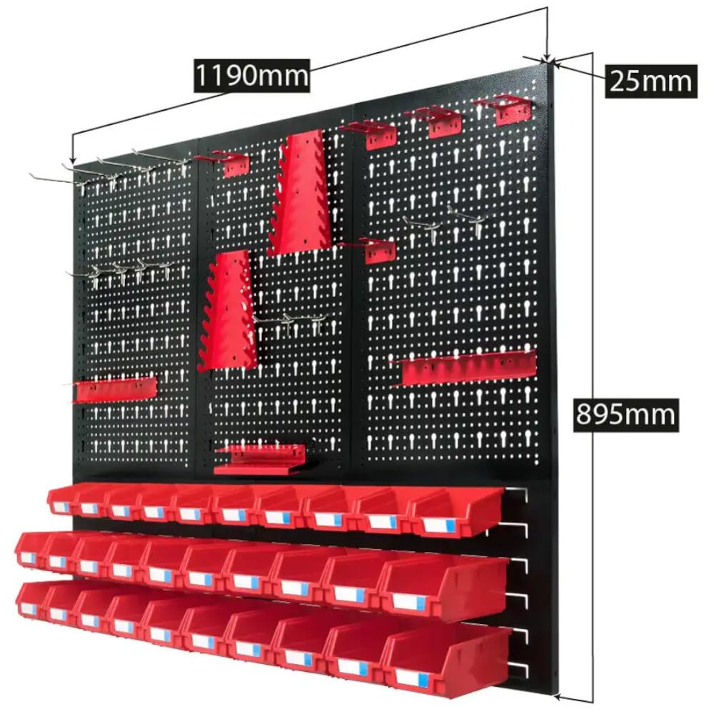 Panel Herramientas Metálico Para Taller 52 Elementos