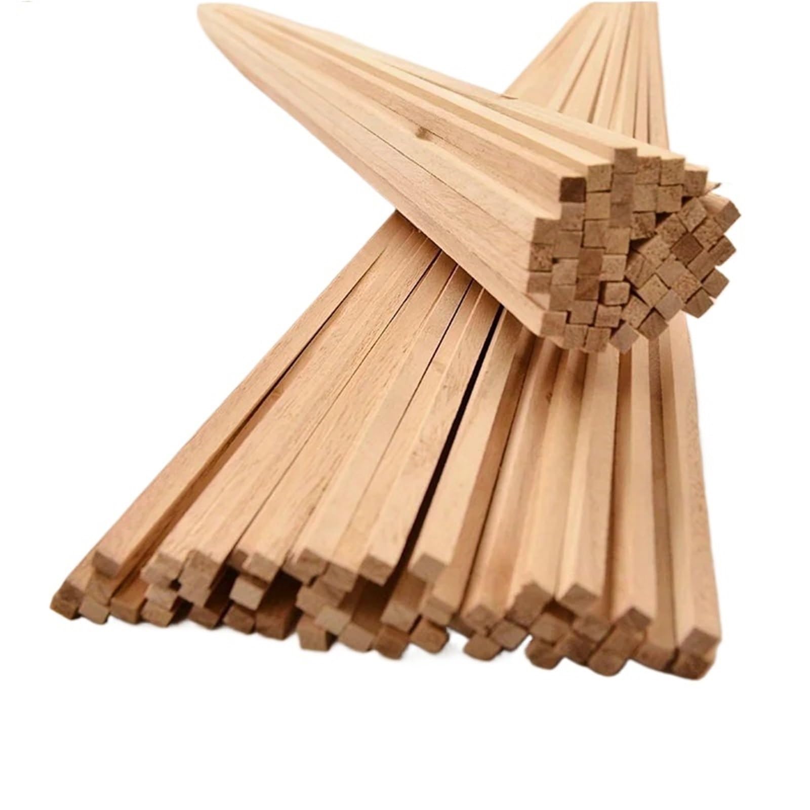 UZAMIRLEX Wooden Stick, Unfinished Square Hardwood Dowel Rods Craft Sticks For DIY Model Building Pack Of 20pcs