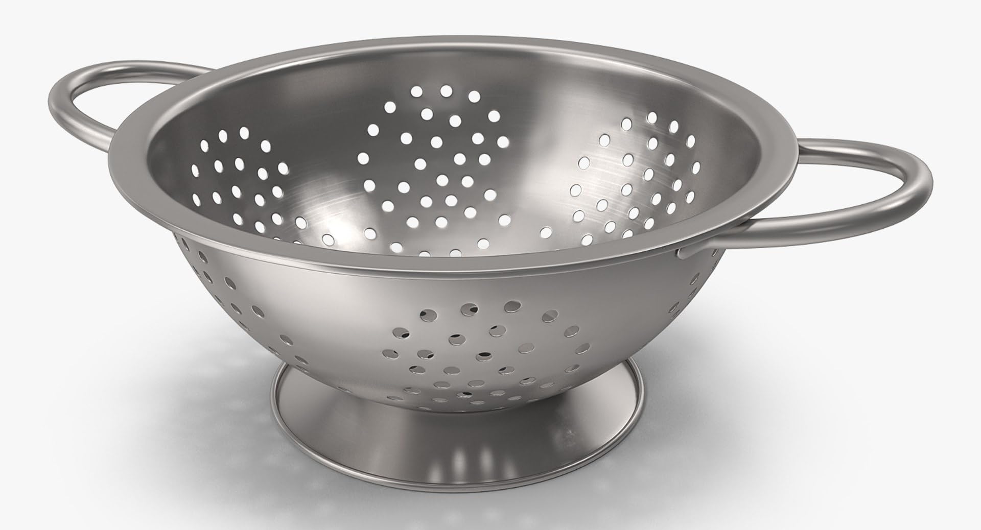 STL 24cm Stainless Steel Colander with Sturdy Base, 2 Handles, Dishwasher Safe Design Effortless Straining for Your Culinary Creations,Wide Handle