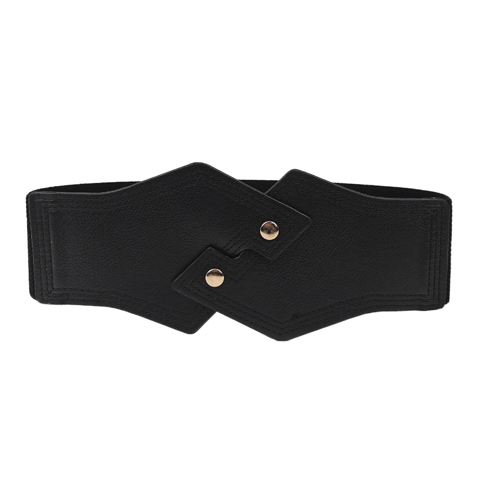 MICFENY Stretch Faux Leather Waistband Elastic Waist Belt Comfortable Daily Wear for Women’s Dresses Skirts Everyday Styling
