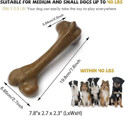 Miniatura 6 de UXVA Juguetes agresivos para masticar para perros, huesos de nailon, indestructibles, duraderos, juguetes de dentición para perros medianos y