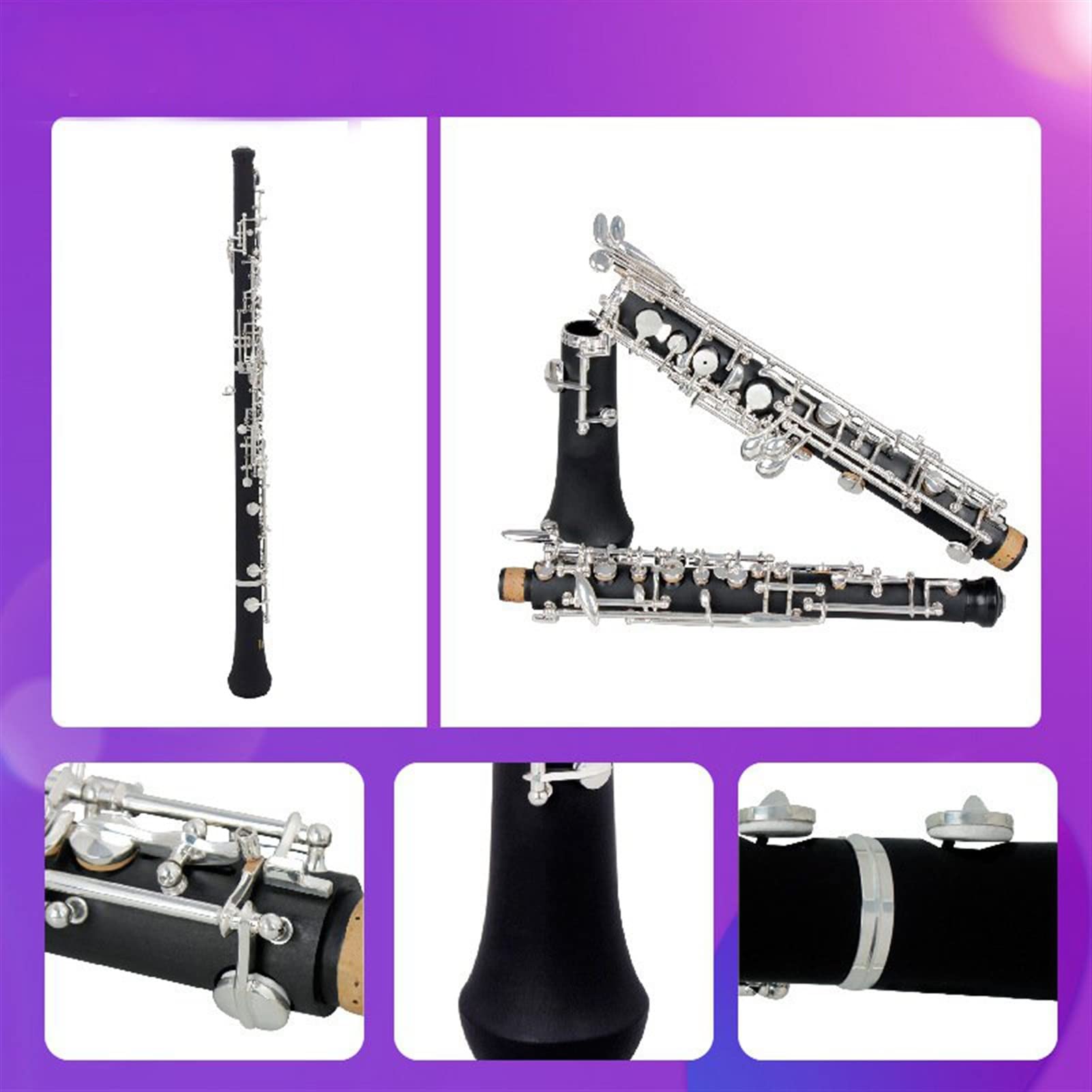 Parti oboe Strumento Musicale In Tubo Di Bakelite Nero Oboe Per Studenti Adulti E Principianti