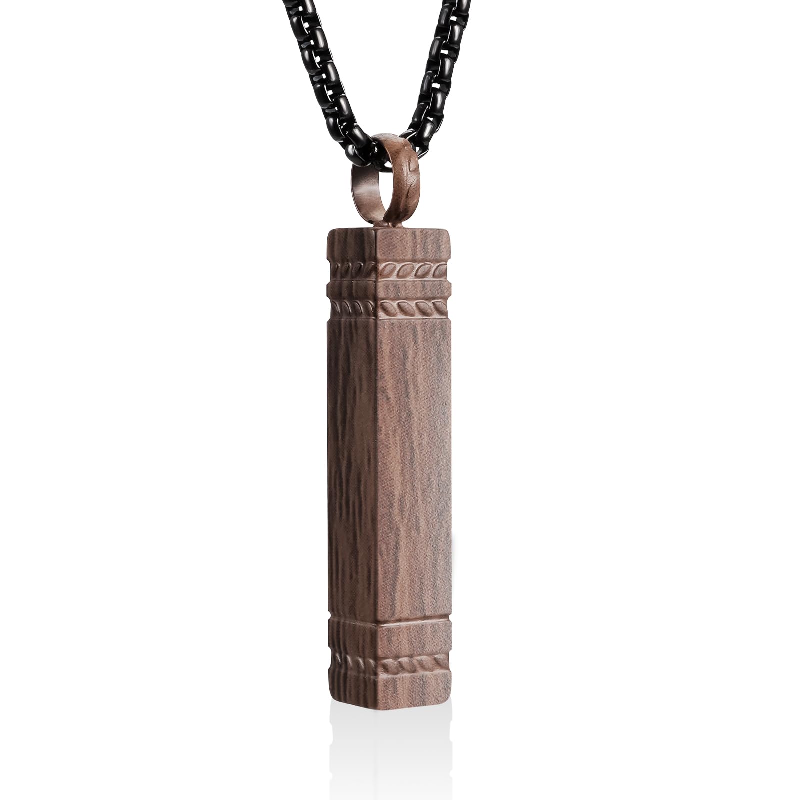 abooxiu Urn Necklace for Ashes Memorial Cremation Jewelry for Ashes Stainless Steel Ashes Jewelry Cube Ashes Necklace Bar Urn Pendant for Women Men