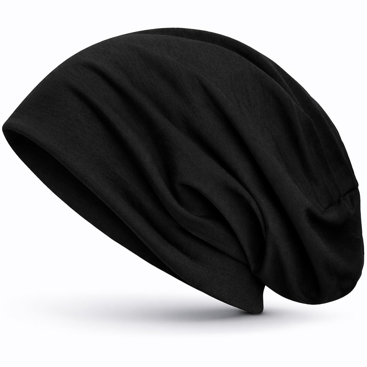 style3 Slouch Beanie aus atmungsaktivem, feinem und leichten Jersey Unisex Mütze Haube Bini Einheitsgröße