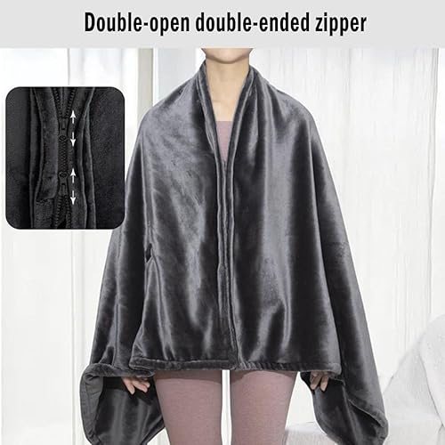 Miniatura 2 de Manta térmica tamaño Queen, control inteligente de temperatura de 3 velocidades, manta térmica inalámbrica, manta eléctrica para automóvil, oficina,