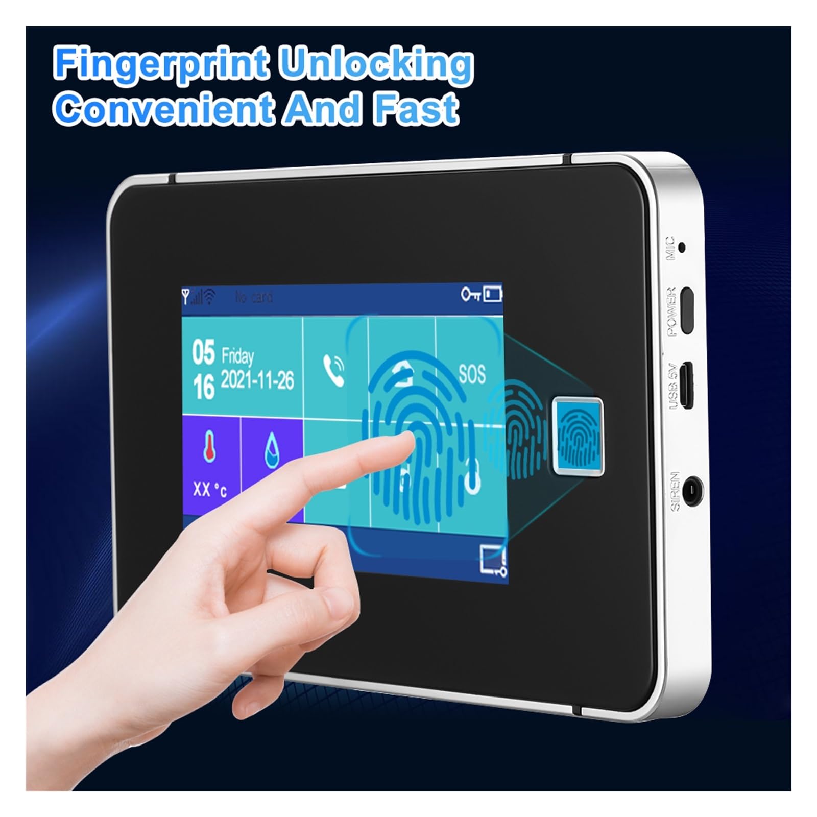 Inteligentny System Alarmowy GSM WIFI WiFi Alarm Bezprzewodowy Dom Kontrola Aplikacji S0S Antykradzieżowy Kompletny System Alarmowy(A)