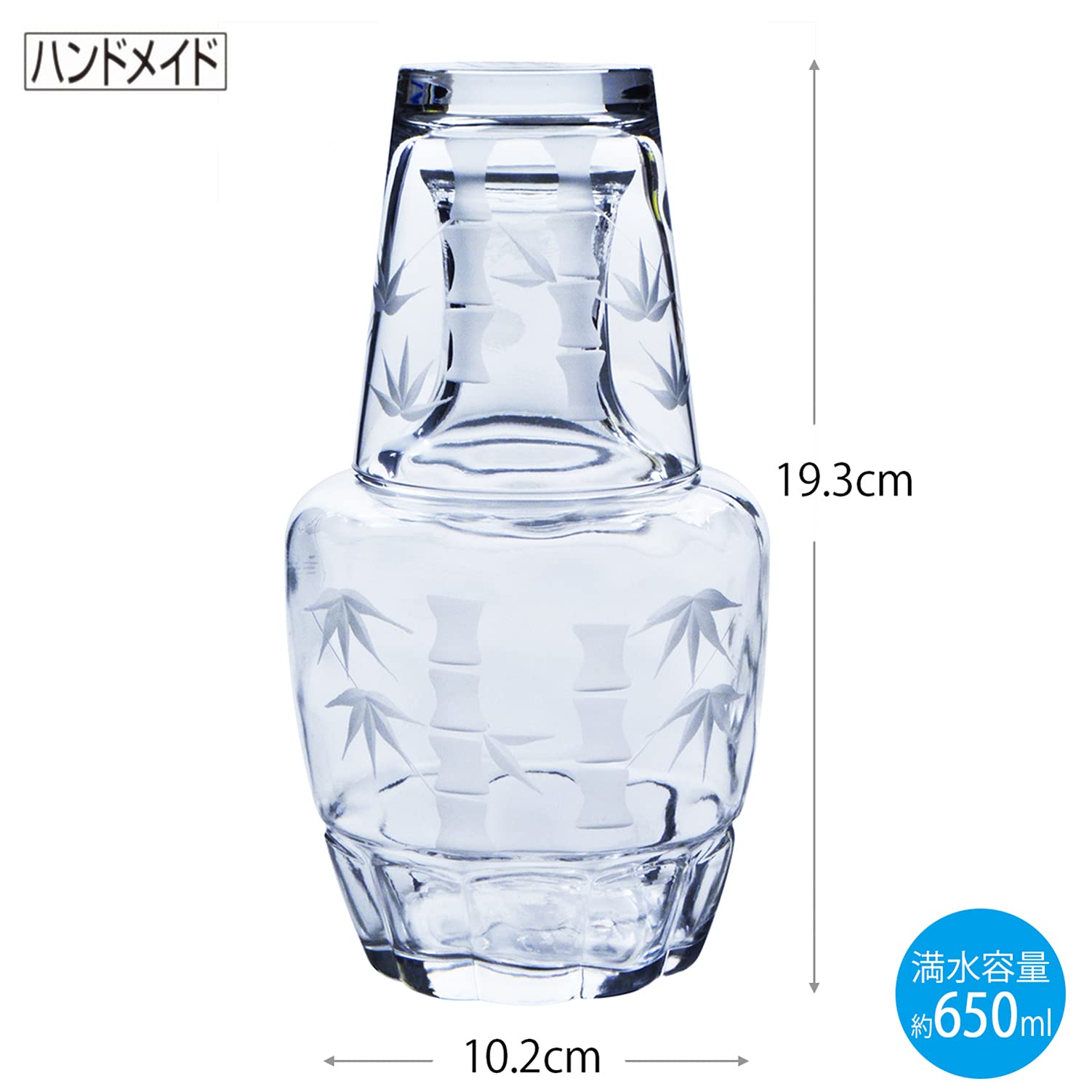 Amazon｜東洋佐々木ガラス 冠水瓶 竹切子 本体1・冠コップ1 650ml 30個