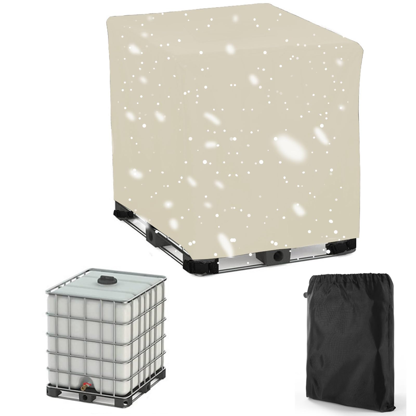 Copertura Impermeabile Per Serbatoio IBC 300-1000L In Tessuto Oxford 210D – Antialghe E Resistente