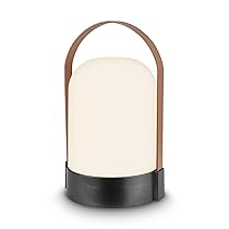 BRILONER – Lampada da tavolo senza fili, touch dimmer continuo, funzione memoria, ip44, cavo usb-c, per esterni, lampada da comodino ricaricabile, 14.5 x 13.5 x 24 cm, antracite coffee