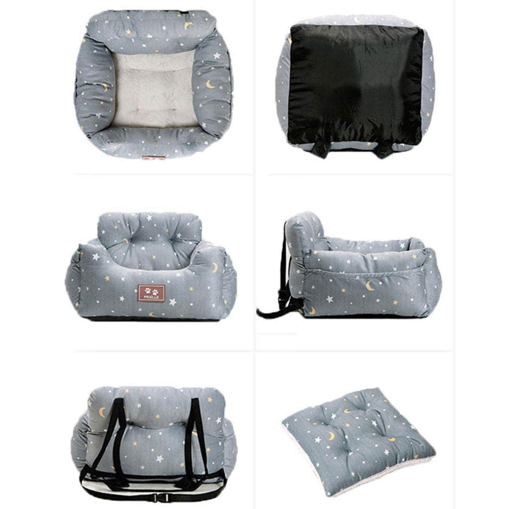 Asiento para Mascotas Cubreasiento Antideslizante Cama Transportadora Colchón Nido con Correa Segura Adecuado para Uso en Automóvil Y Casa