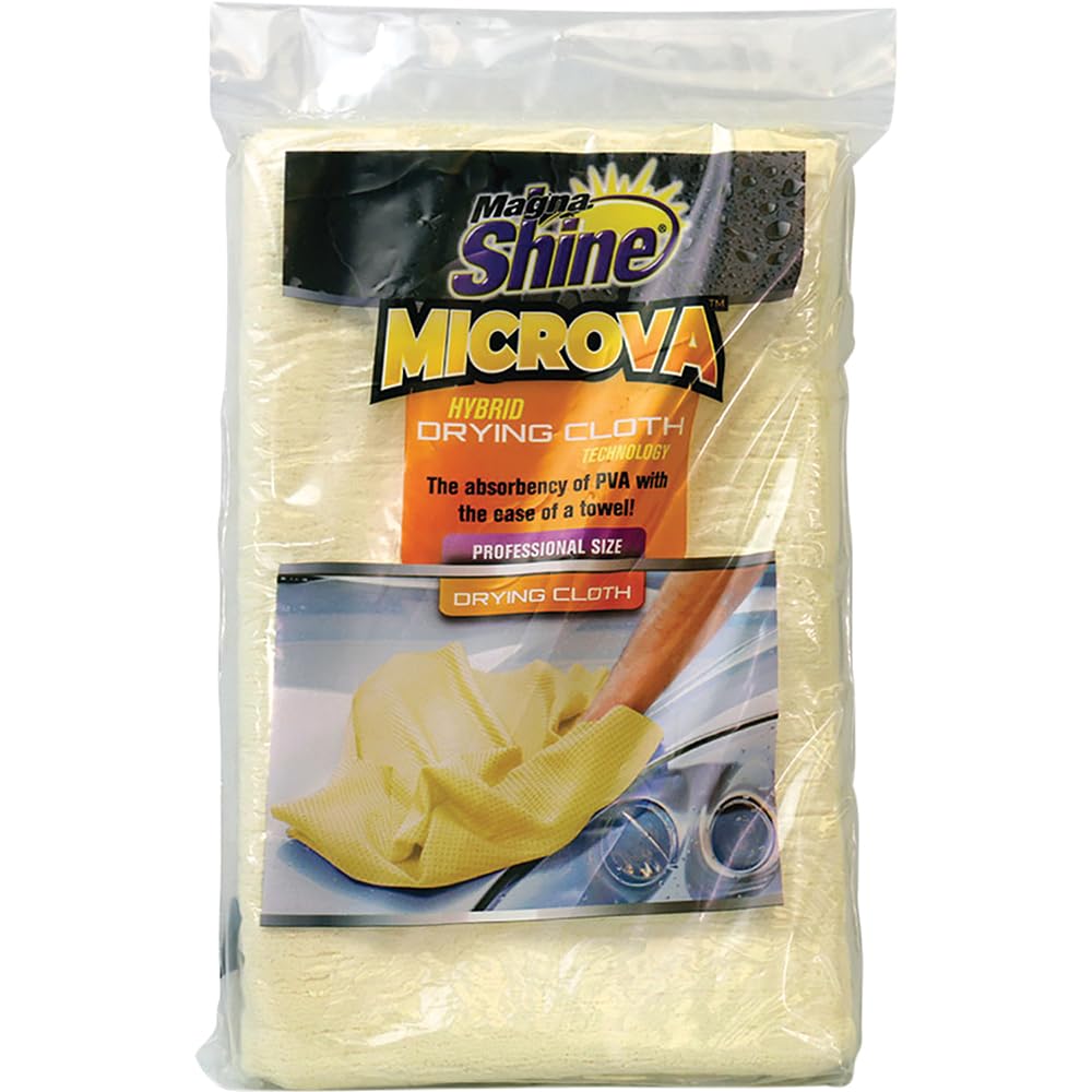 MAGNA SHINE MicroVA Super Absorbent Hybrid Microfiber PVA Drying Towel for Car Exterior/Interior, Multipurpose Drying Towel Ideal for Home Use, Boat,