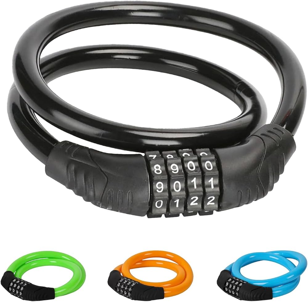 hapikuro様用です Amazon.co.jp: 自転車ロック ワイヤーロック 自転車 鍵 ダイヤル 4桁