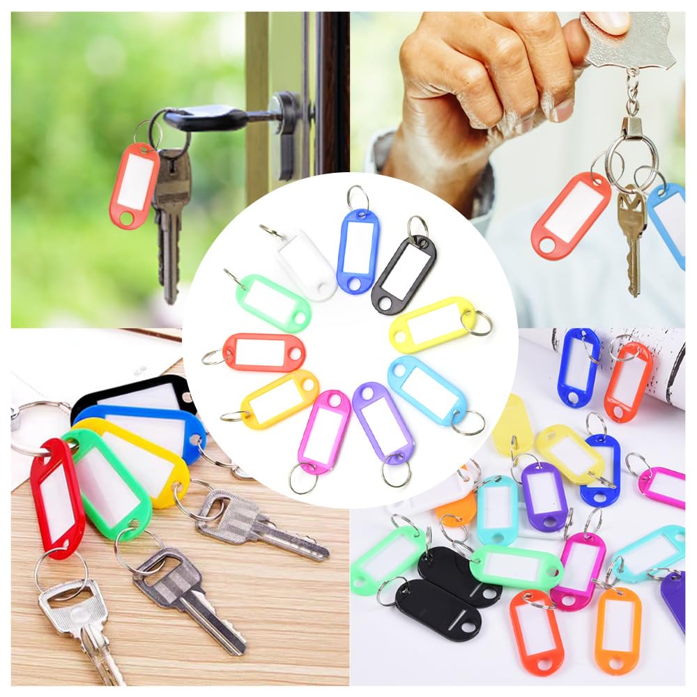 Glowki Portachiavi Fosforescenti 20 Pezzi, Etichette In Plastica Ultraresistente Multicolore, Scrivibili E Riutilizzabili, Ispirati Alla Sicurezza Aerea