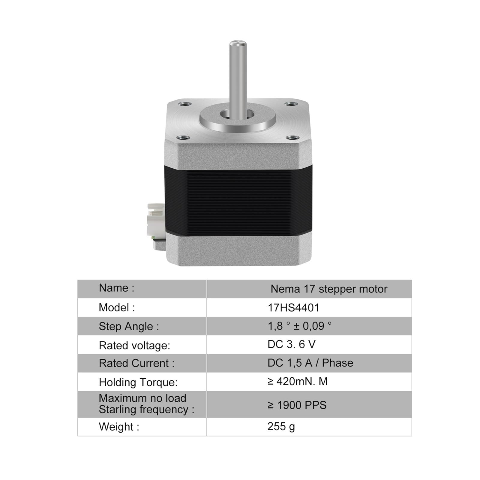 Motor Paso A Nema 17 5 Uds 17HS4401 NEMA17 42 4-Lead 42BYGH 1.5A Con Línea For Impresora 3D Y CNC
