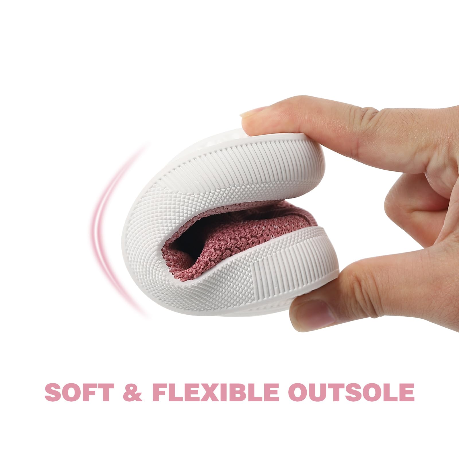 LACOFIA Chaussons Bébé Garçons Filles Respirants Chaussures Premier Pas Antidérapante avec Semelle Souple en Caoutchouc
