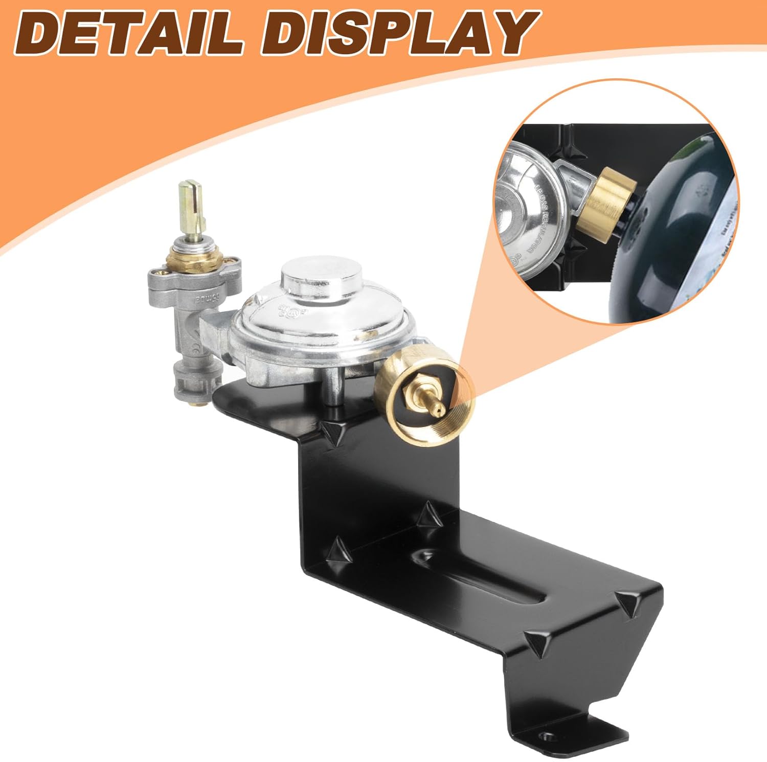 64866 Grill Valve & Regulator and 60040 Grill Burner Tube Kits Replacement Parts for Weber Q1000 Q1200 Series, Grill Parts for Weber 51080001 50060001 51040001 51010001 50060301 51190001 Gas Grills