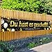 Produktbild BETESSIN Graduation Deko Schwarz Gold - Du hast es geschafft Banner 250x40cm - Bestandene Prüfung Geschenk - Abschluss Deko für Abitur, Bachelor und Master Abschlussfeiern