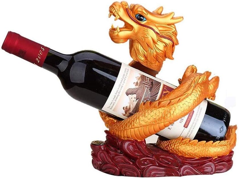 P9IDEDFH Wine Rack Wine Storage Holder Resin Carving Gold